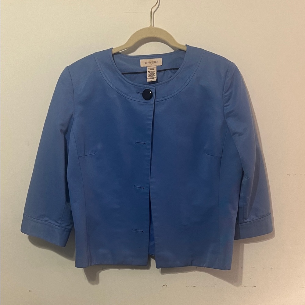 Blue Covington Women's Large Cropped Jacket